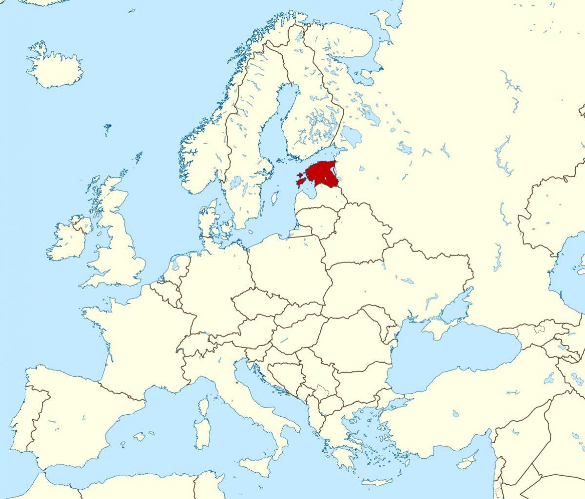 エストニアの世界地図 エストニアの場所が世界の図 北欧のヨーロッパ
