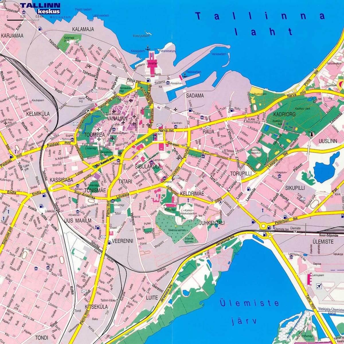地図のタリンエストニア 