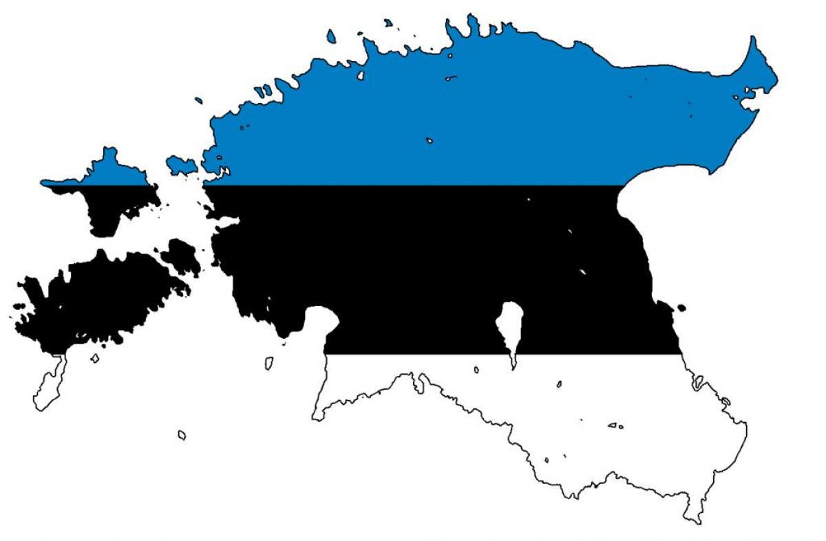 地図のエストニアのフラグ