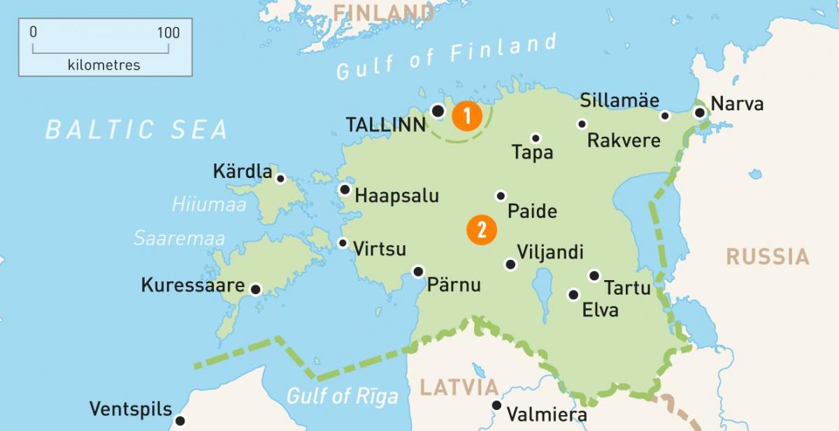 地図のエストニア