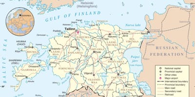 エストニアの地図