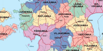 地図のエストニア政治