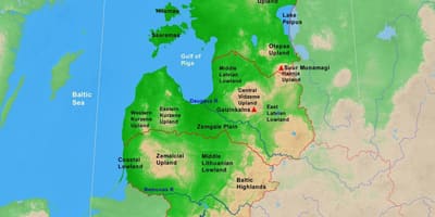 地図のエストニアの物理